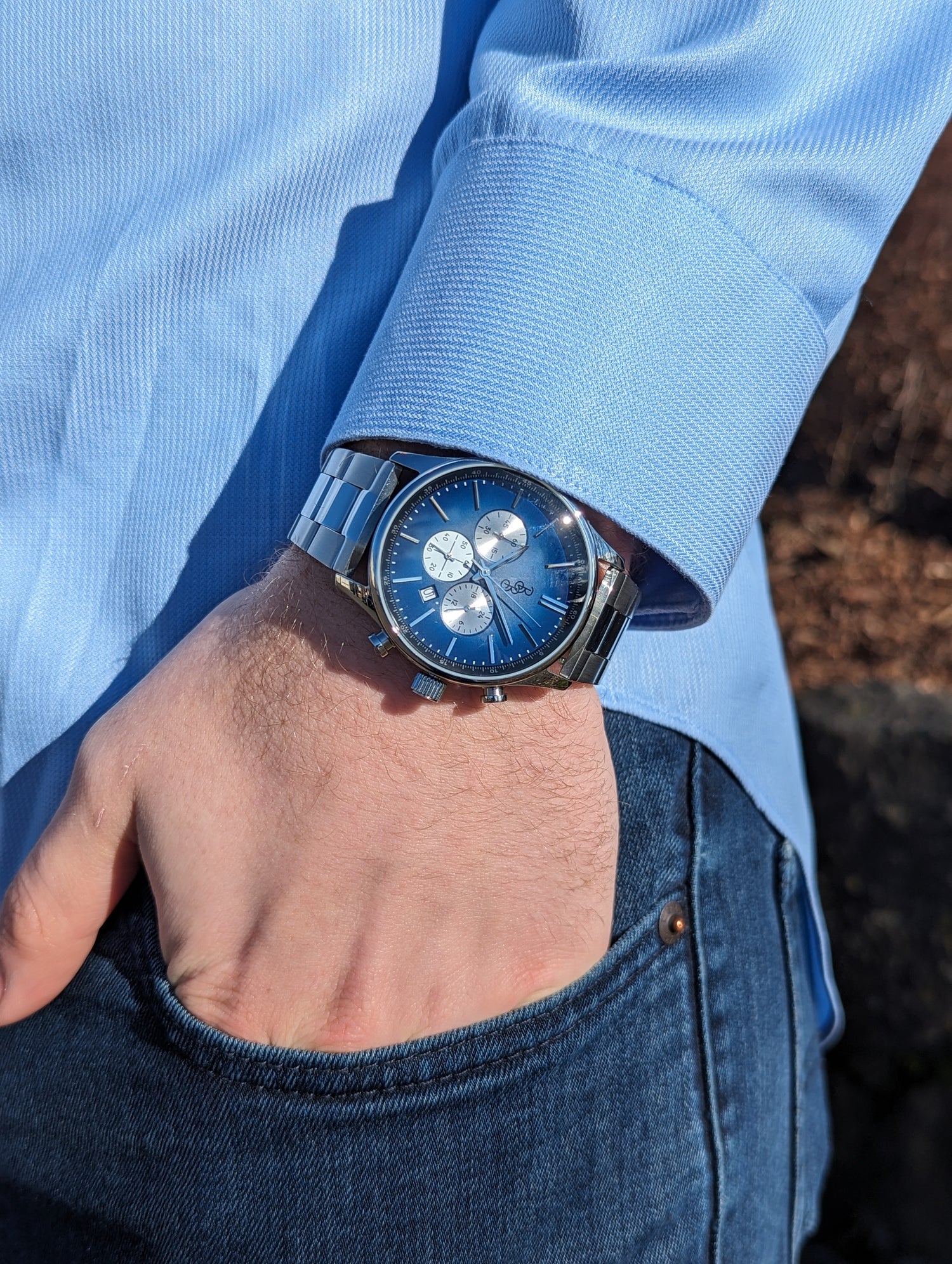 Blue Retro Chronograph from The Beyond Boring Watch Company