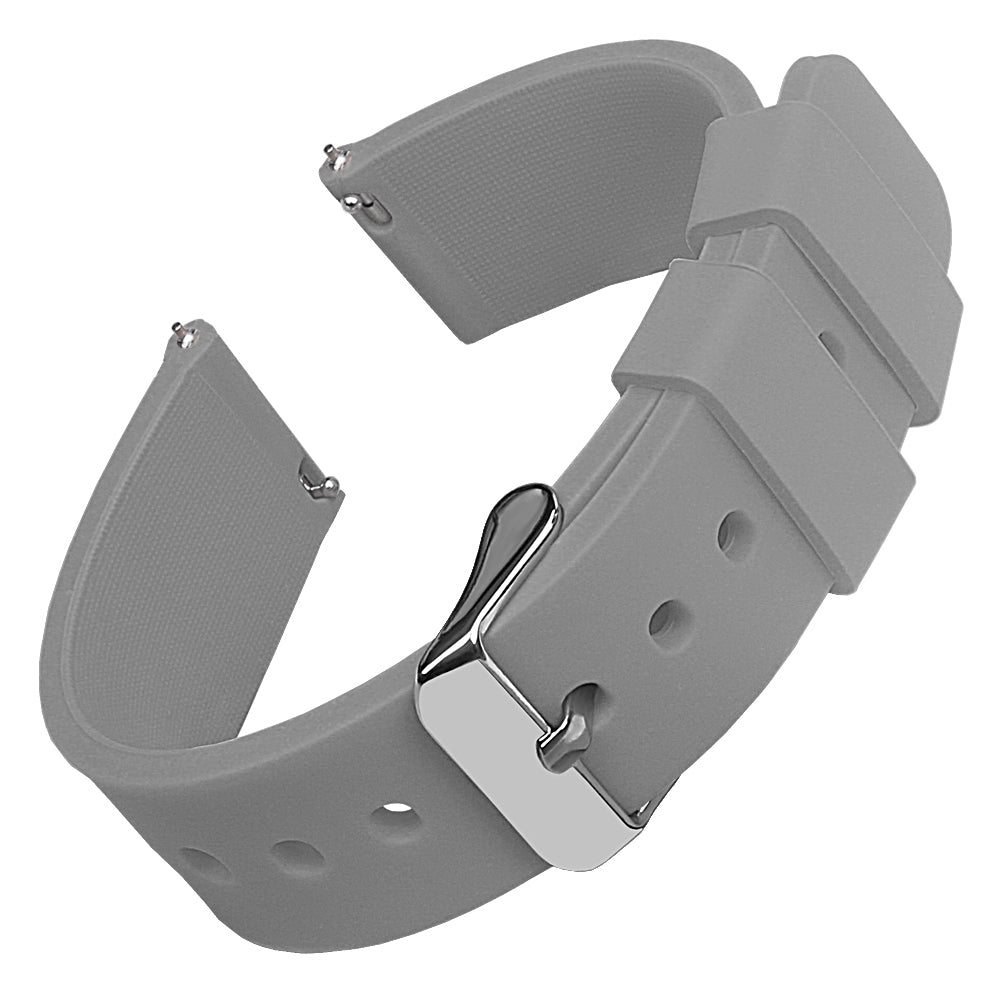 The Beyond Boring Watch Company 20mm Gray Smooth Silicone