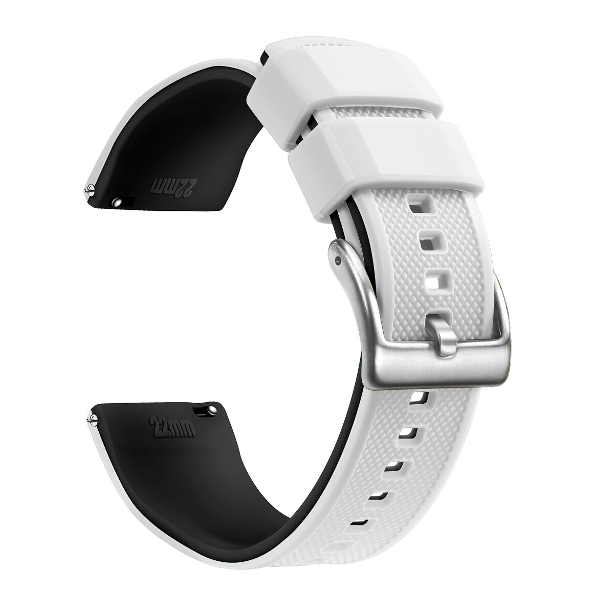 The Beyond Boring Watch Company 22mm White Textured Silicone