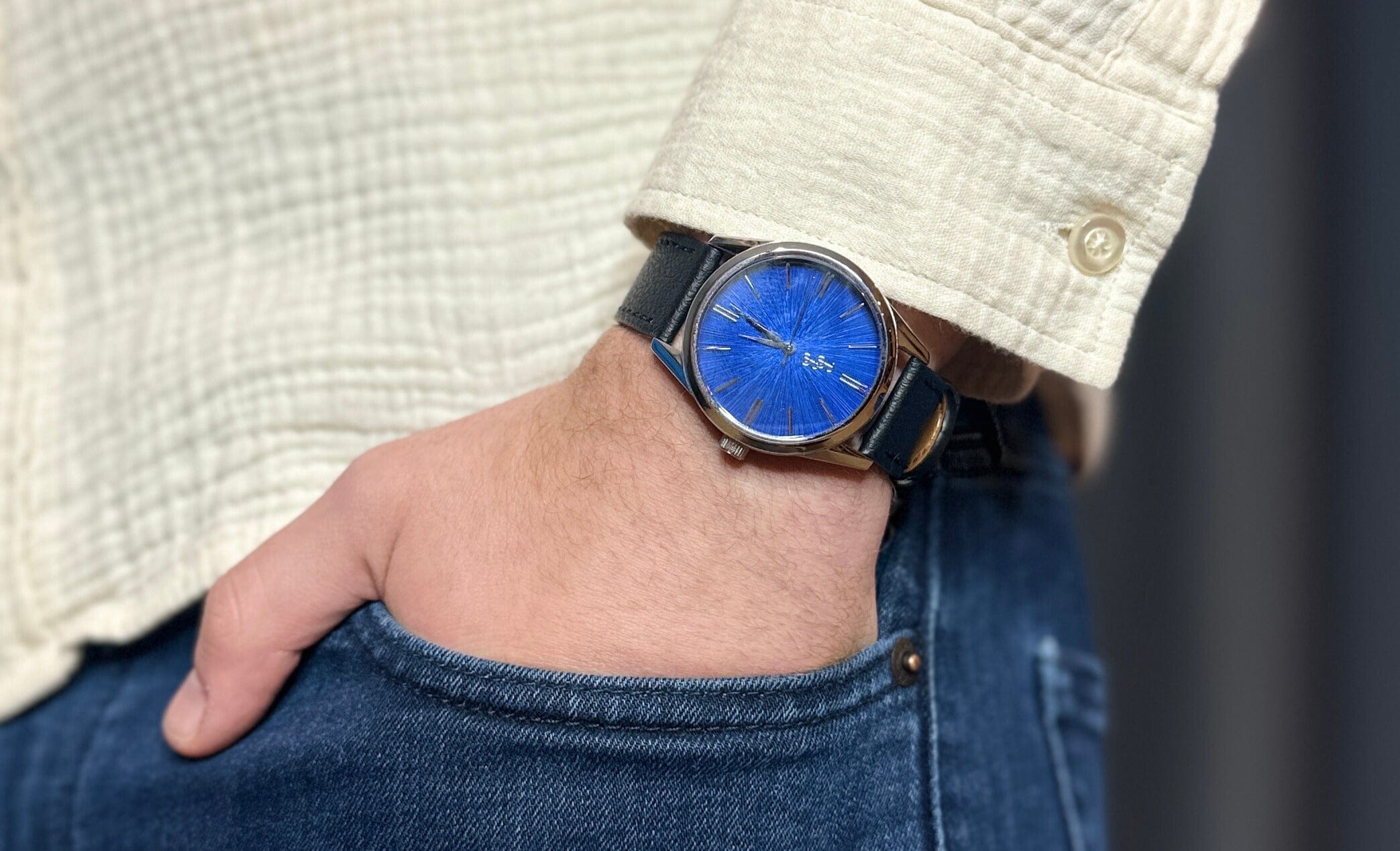 The Beyond Boring Watch Company 39mm Blue Sunburst