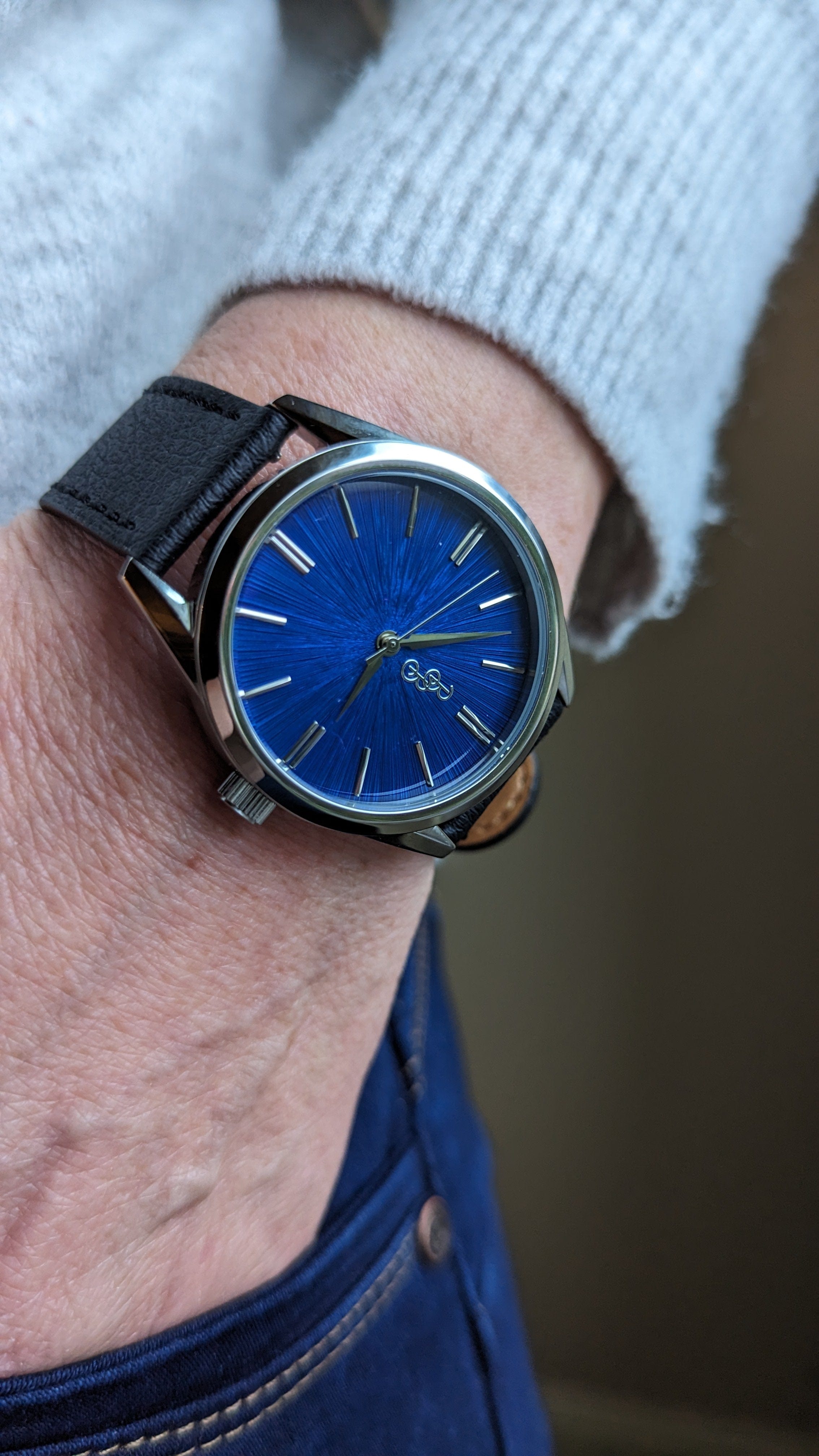 The Beyond Boring Watch Company 39mm Blue Sunburst