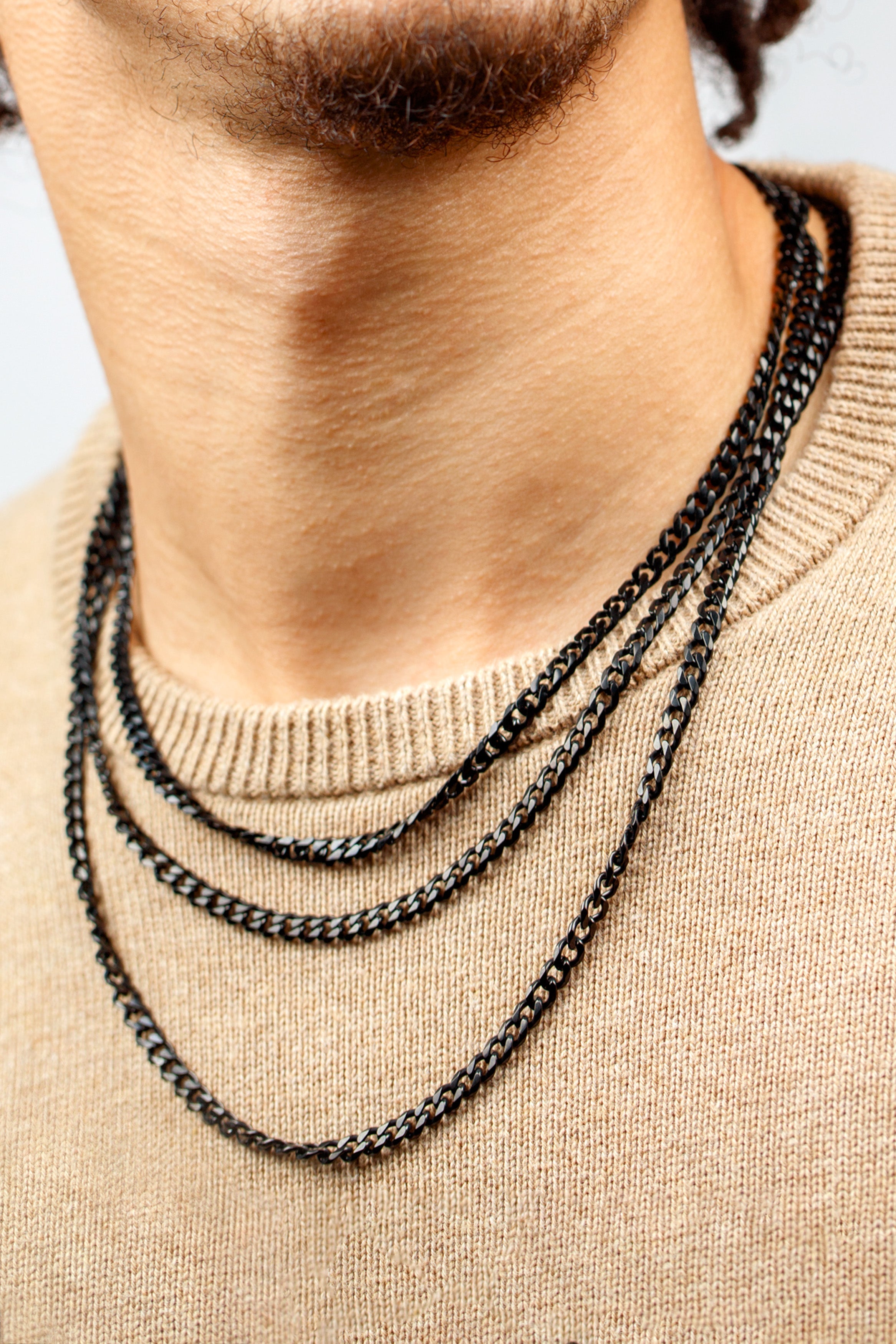 The Beyond Boring Watch Company Black Cuban Necklace