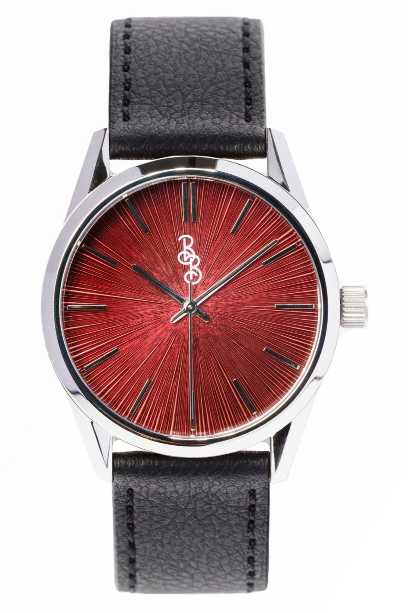 The Beyond Boring Watch Company Watches 39mm Burgundy Sunburst