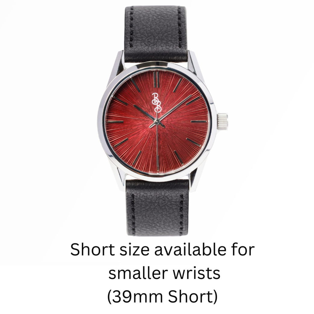 Burgundy Sunburst Watch