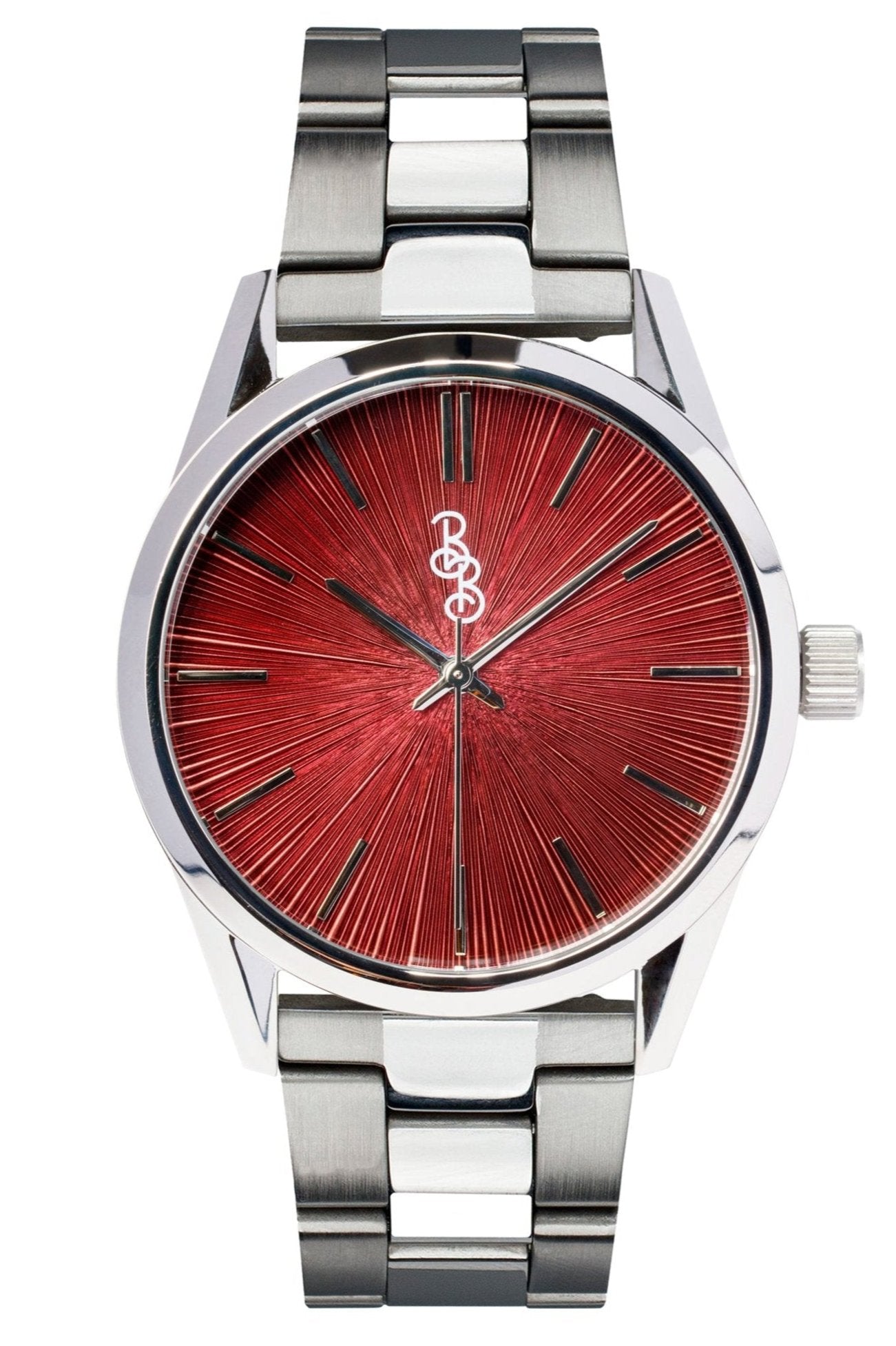 Burgundy Sunburst Watch