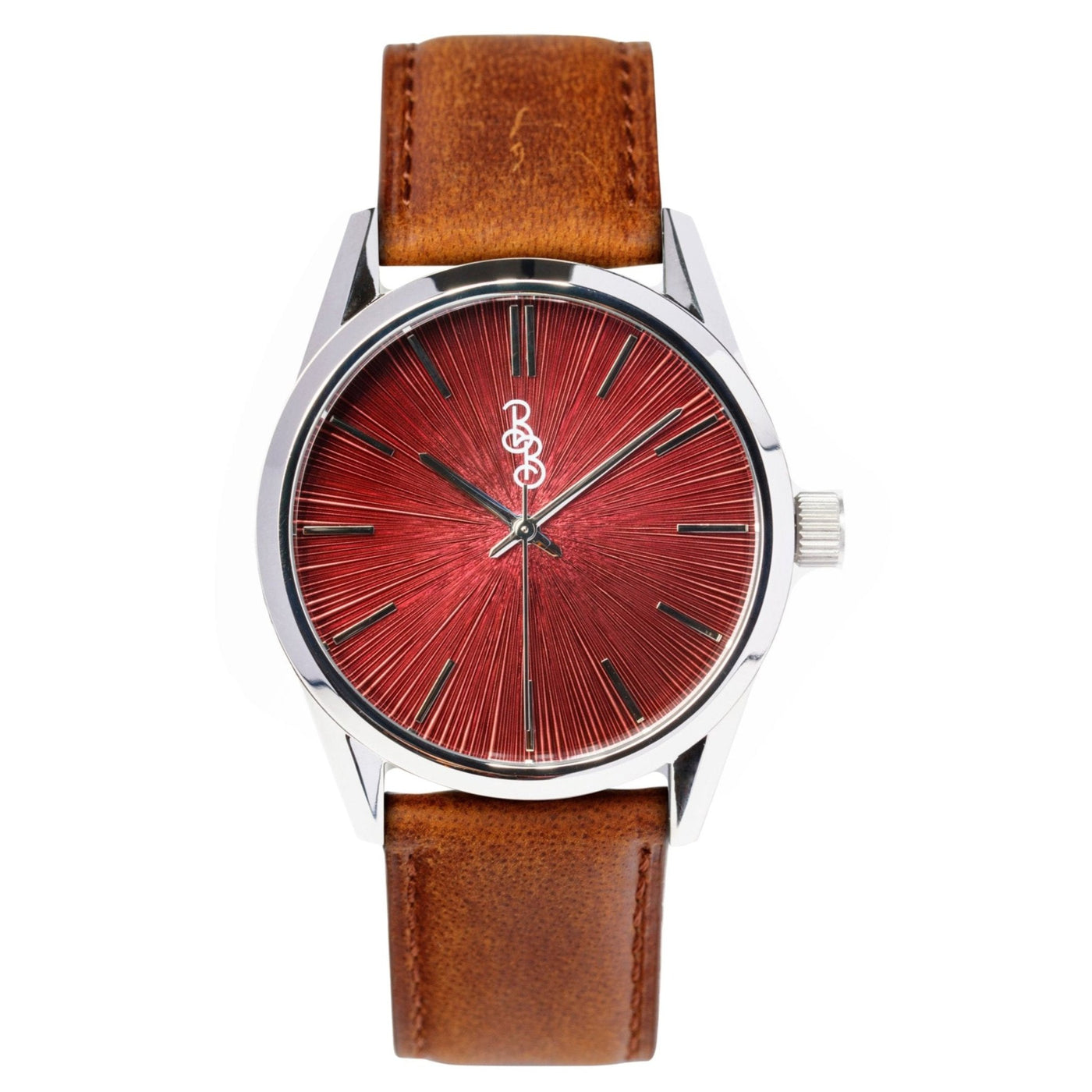 Burgundy Sunburst Watch