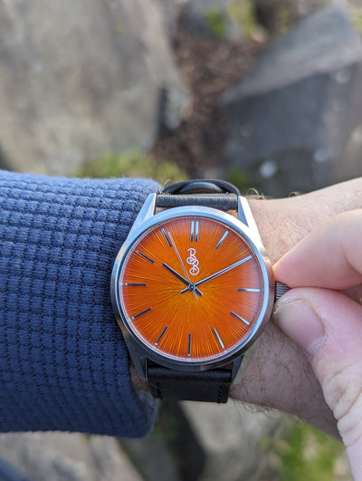 Orange Sunburst Watch
