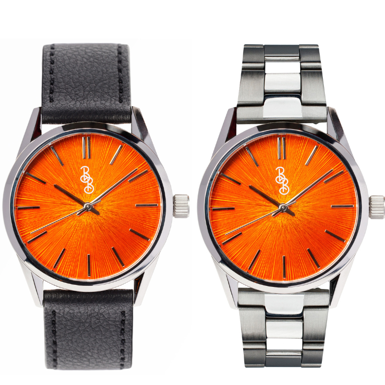 Orange Sunburst Watch