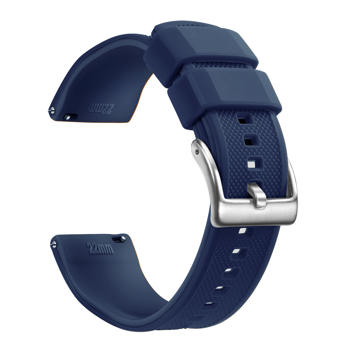 The Beyond Boring Watch Company 20mm Dark Blue Textured Silicone