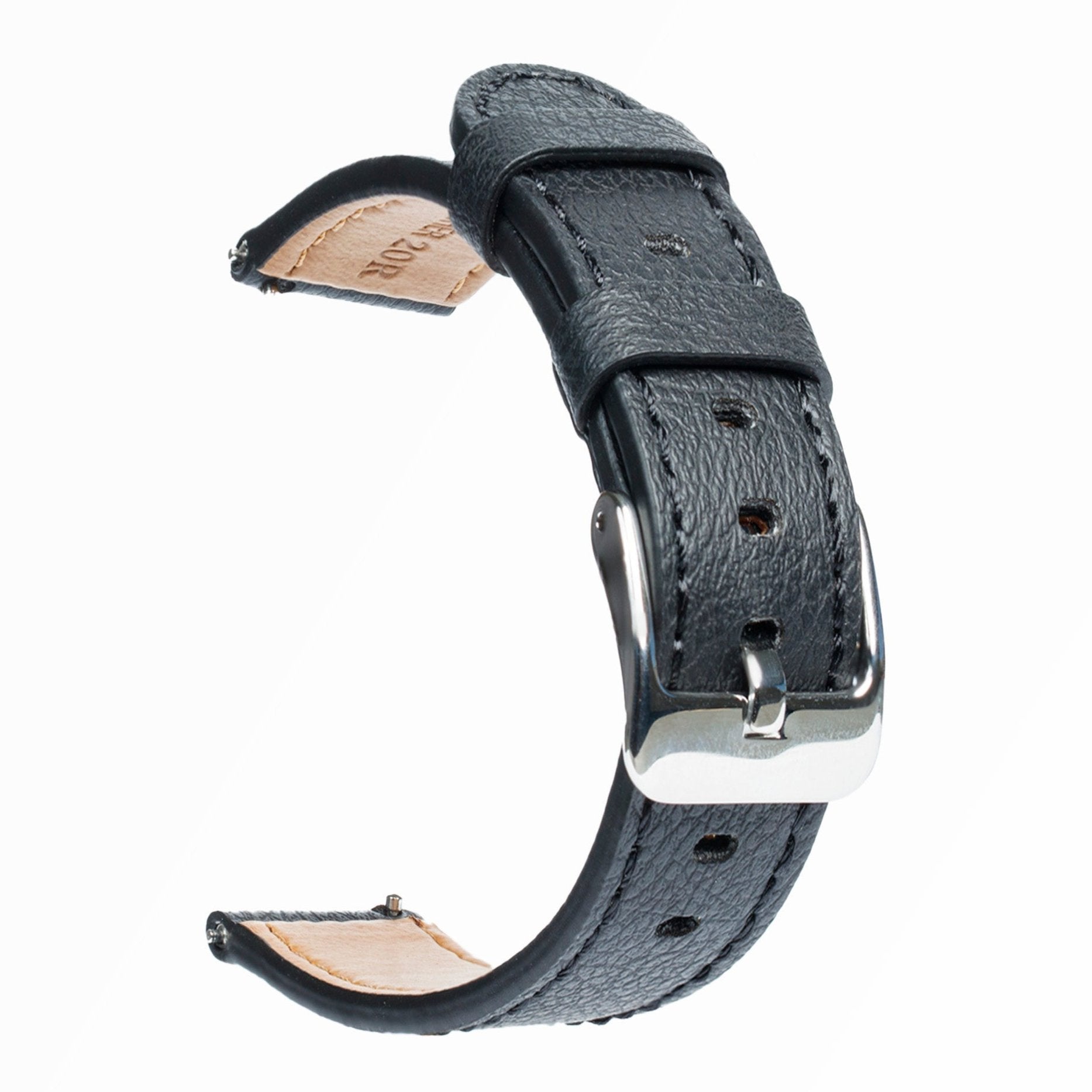 The Beyond Boring Watch Company 20mm Short-Length Black Appleskin