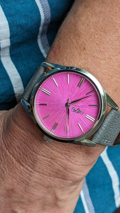 The Beyond Boring Watch Company 39mm Pink Sunburst
