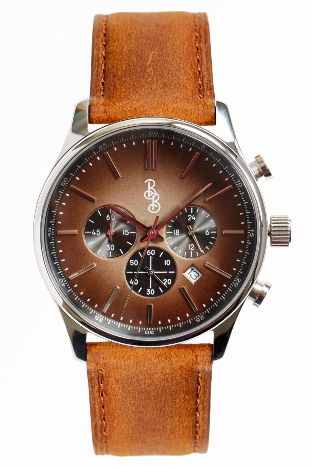 The Beyond Boring Watch Company 41mm Brown Retro Chronograph