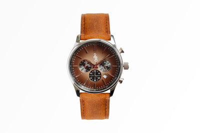 The Beyond Boring Watch Company 41mm Brown Retro Chronograph