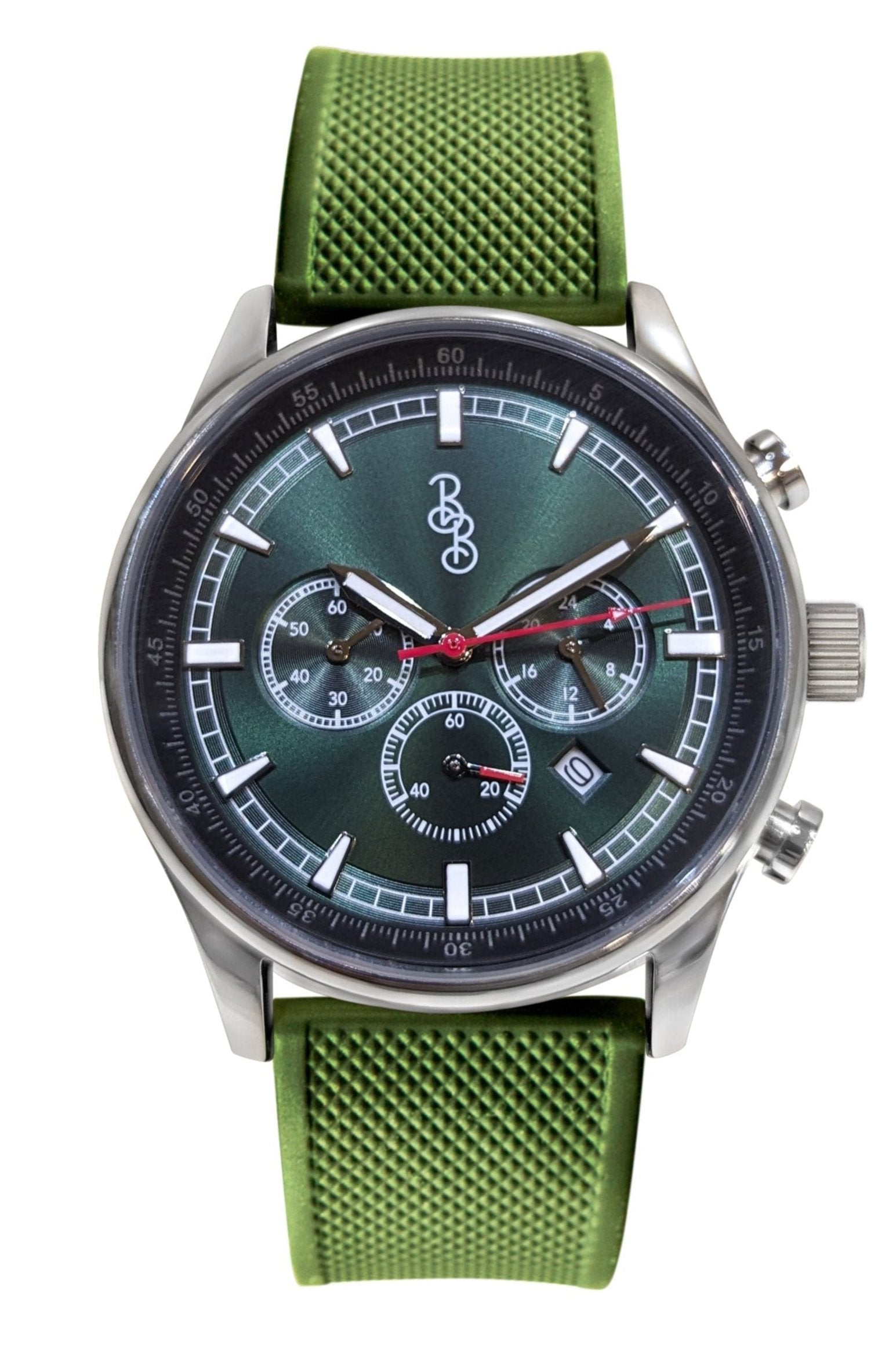 The Beyond Boring Watch Company 41mm Green Sport Chronograph