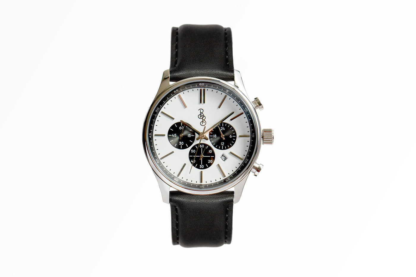 The Beyond Boring Watch Company 41mm White and Black Chronograph