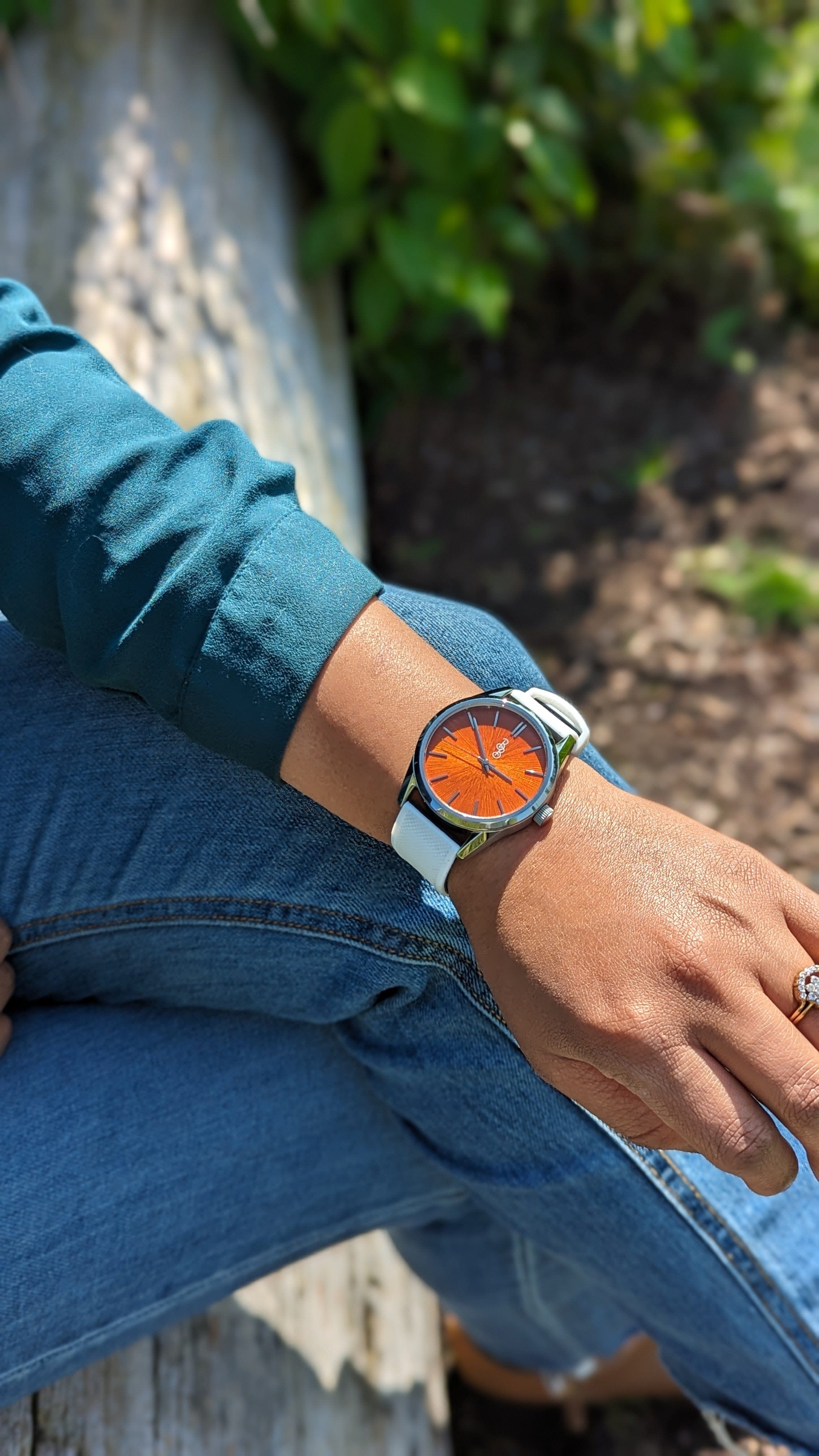 The Beyond Boring Watch Company Orange Sunburst