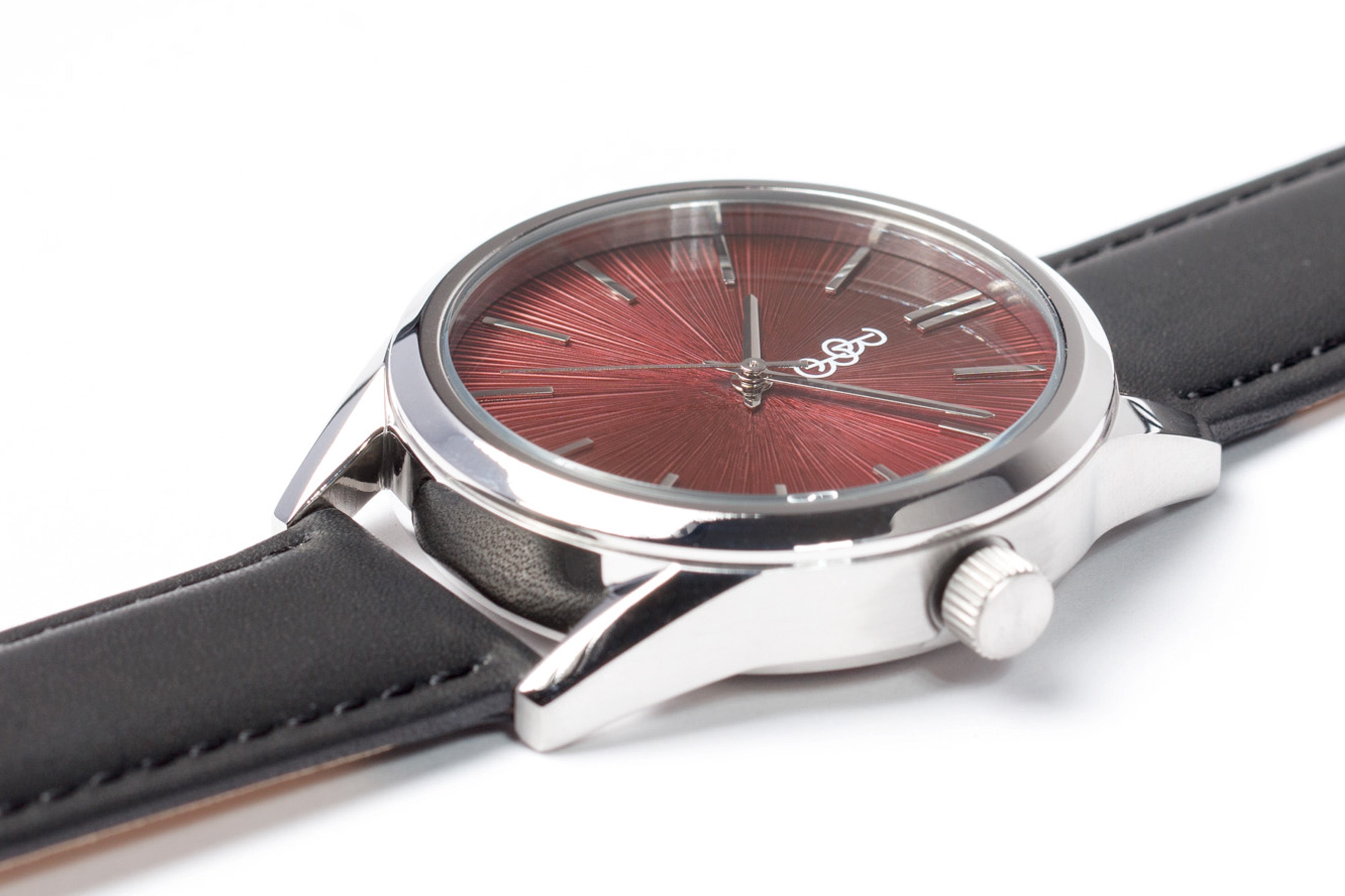 The Beyond Boring Watch Company Watches Burgundy Sunburst