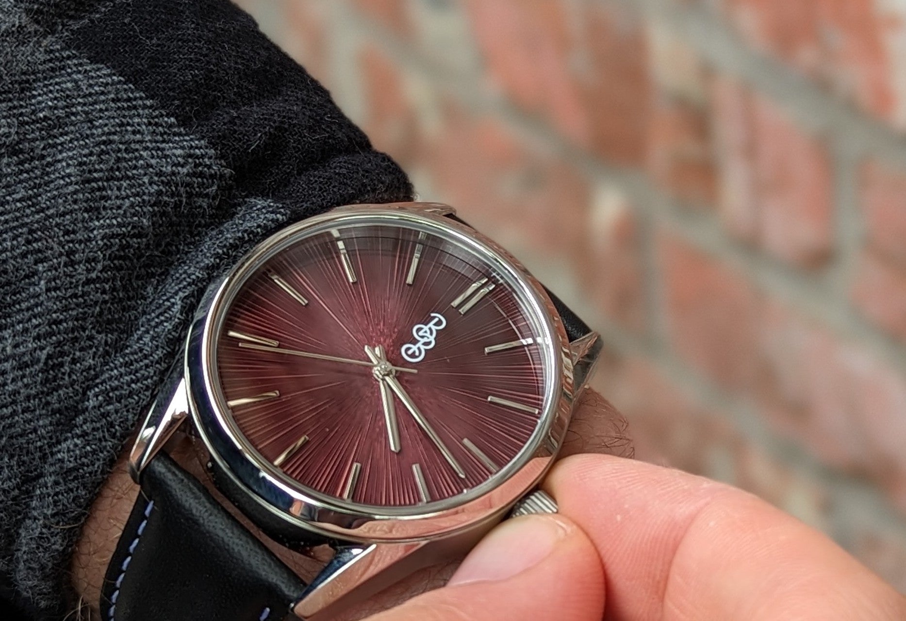 The Beyond Boring Watch Company Watches Burgundy Sunburst